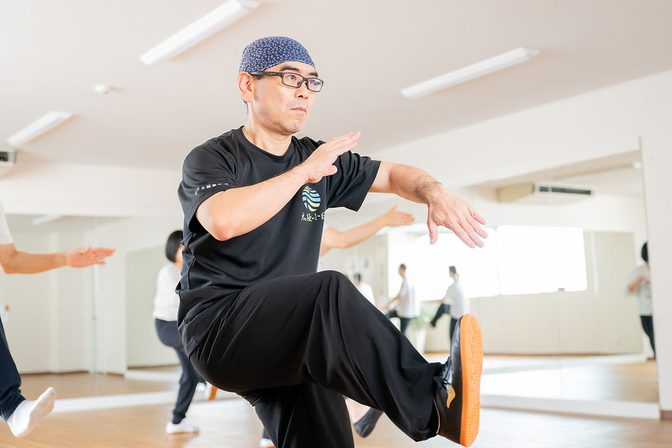 単白蓮です。片足立ちの状態で回し蹴りを行います