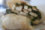 Balsamic chicken wraps filled with seasonal greens and prepared by Crewneck Chef for nutritious high-protein meal prep in Raleigh, NC