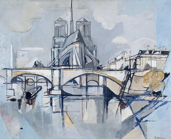 Notre-Dame de Paris, vers 1960, huile sur toile, 81 x 100 cm (Galerie Montmorency ; acquis par le Musée de Grenoble en 1964, inventaire MG 3273) photo : Ville de Grenoble / musée de Grenoble - J.-L. Lacroix