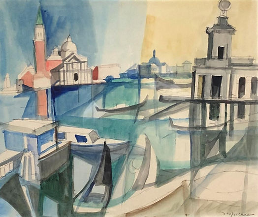 Venise, vers 1958, aquarelle sur papier, 25 x 31 cm (à vue) (collection particulière, Paris)