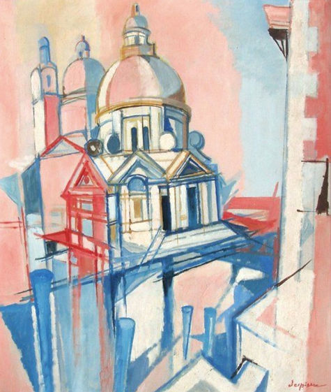 Venise, la Salute, 1958, huile sur toile, 55 x 46 cm (vente Blanchet et associés à l'hôtel Drouot 04/05/07, lot 189)