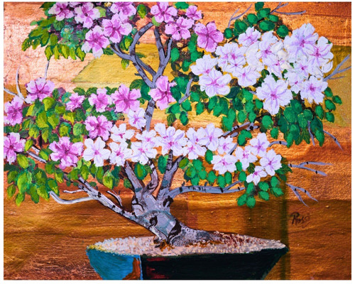 Bonsai Azaleas 8.5 x 11 inches | Rossi Kelton Fine Art Gallery2