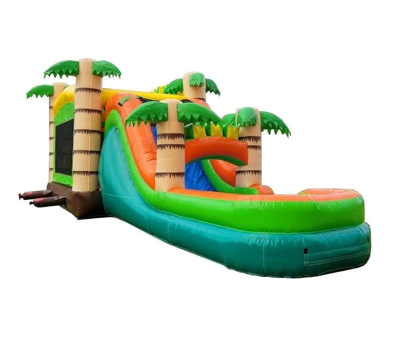 Thumbnail: WET Mega Tropical Water Slide + Bounce House Combo