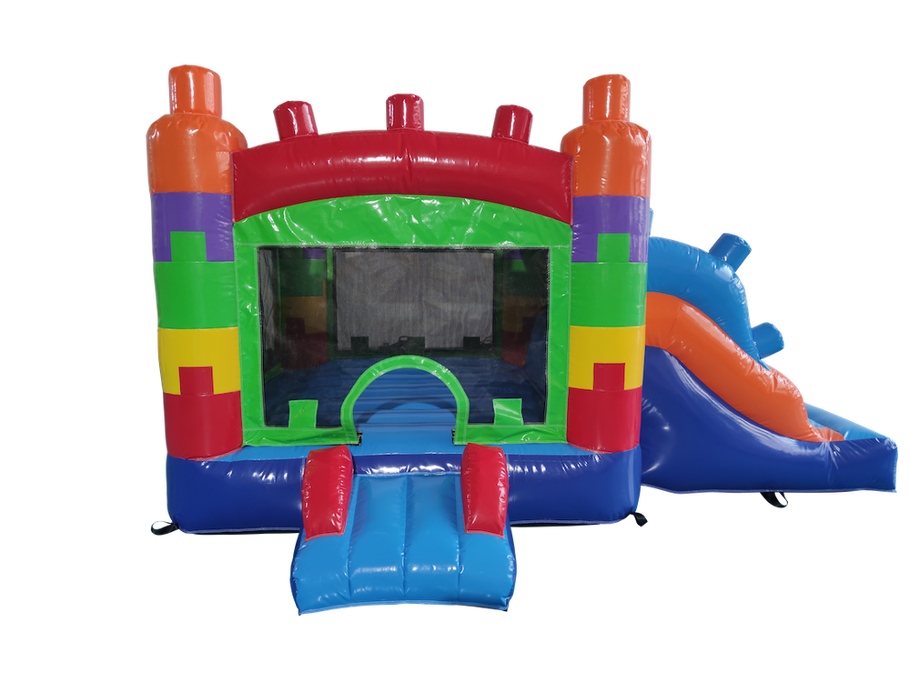 Mini Lego Blocks Bounce House Slide