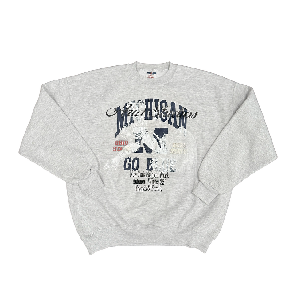 Scarlett Michigan Ohio State Grey Crewneck M