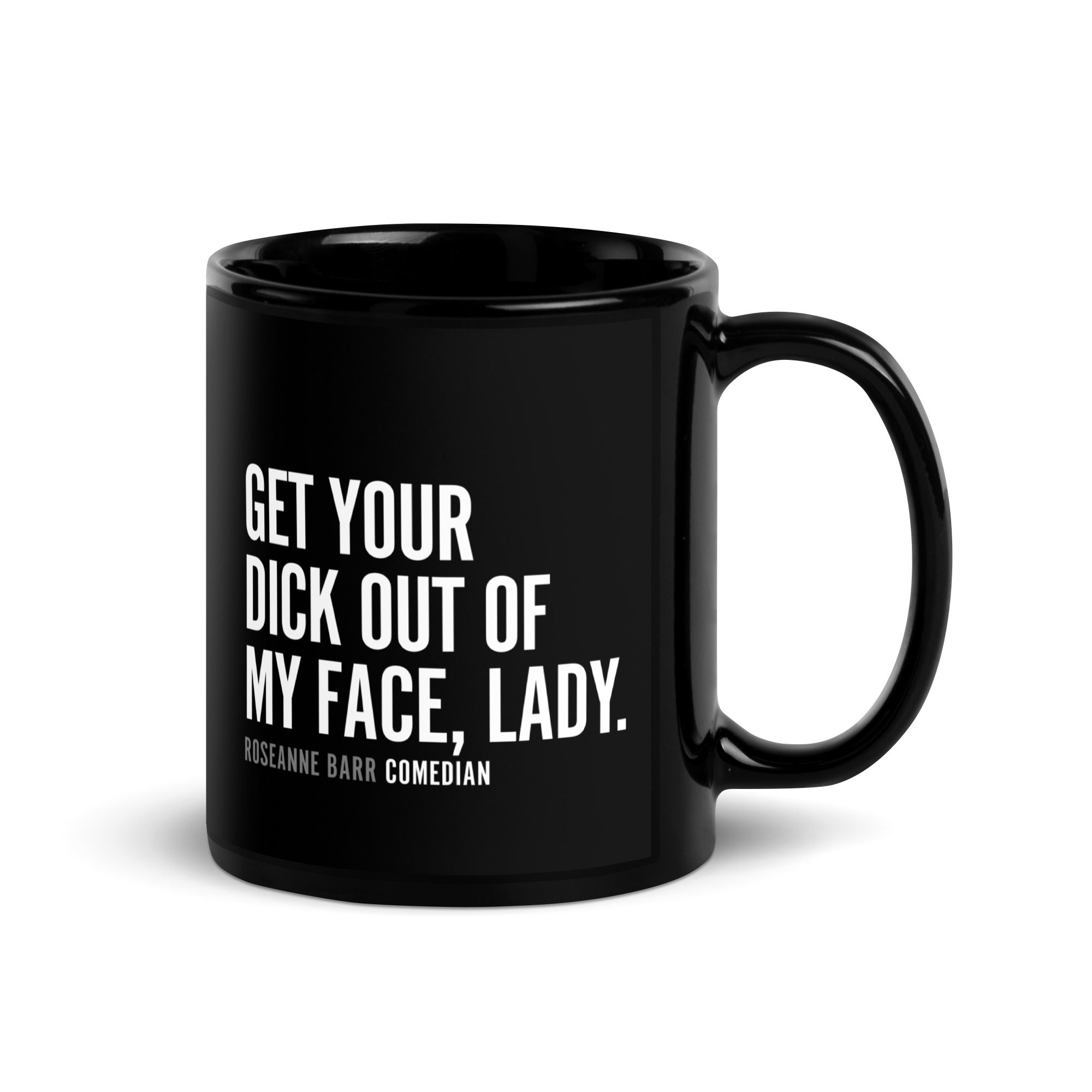 Hey Lady! Black Glossy Mug