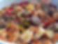 Grilled sausage, shrimp and chicken with peppers