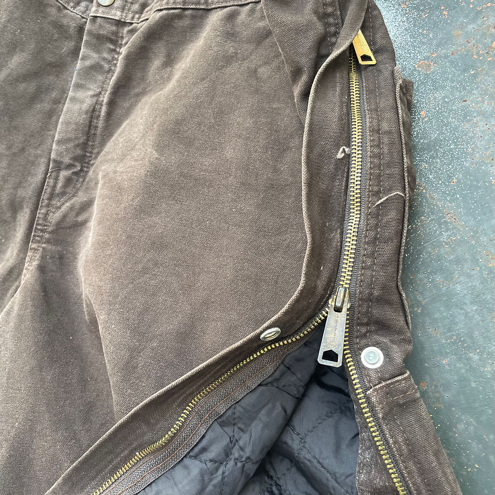 Thumbnail: Brown Carhartt Womens Dungarees 34 x 31
