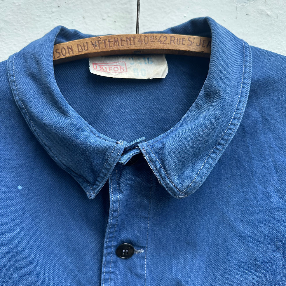 Thumbnail: Dark Blue Medium Chore Jacket Red Embroidery
