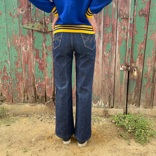 1970s French Denim Trousers 26W 29L | frenchworkwear
