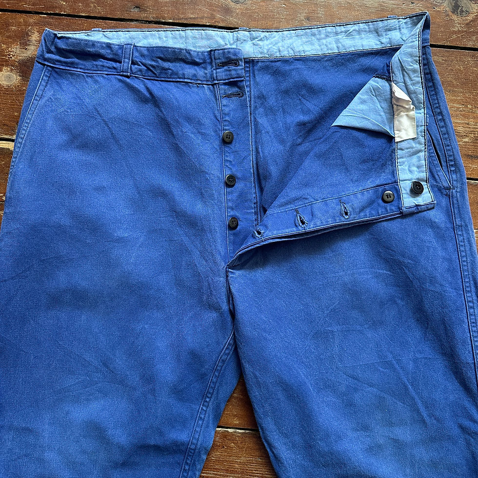 Thumbnail: 36W28L Usifor Dark Blue Trousers Braces