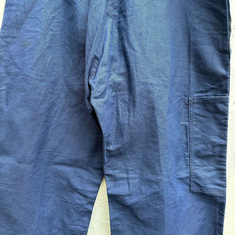 Thumbnail: 35W32L Dark Blue Trousers Braces Buttons
