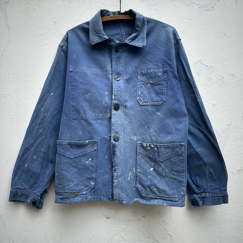 Au Molinel Speckled Moleskine Jacket Distressed M/L | frenchworkwear