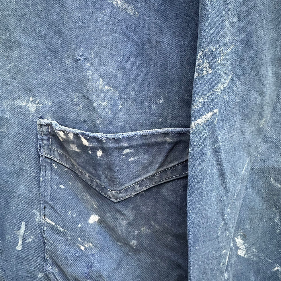 Thumbnail: Au Molinel Speckled Moleskine Jacket Distressed M/L