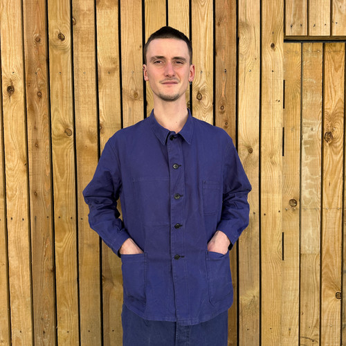 フランス製 VETRA コットンリネン ジャケット ネイビー 42 L/XL Dark Blue Vetra Jacket | frenchworkwear