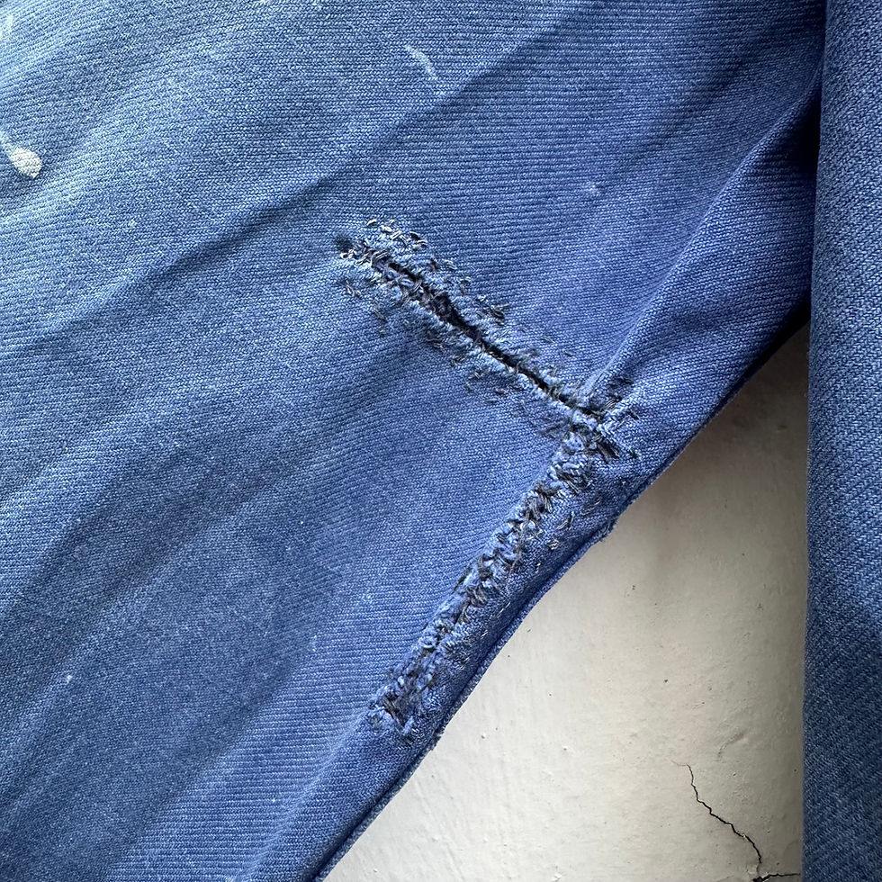 Thumbnail: Au Molinel Speckled Moleskine Jacket Distressed M/L