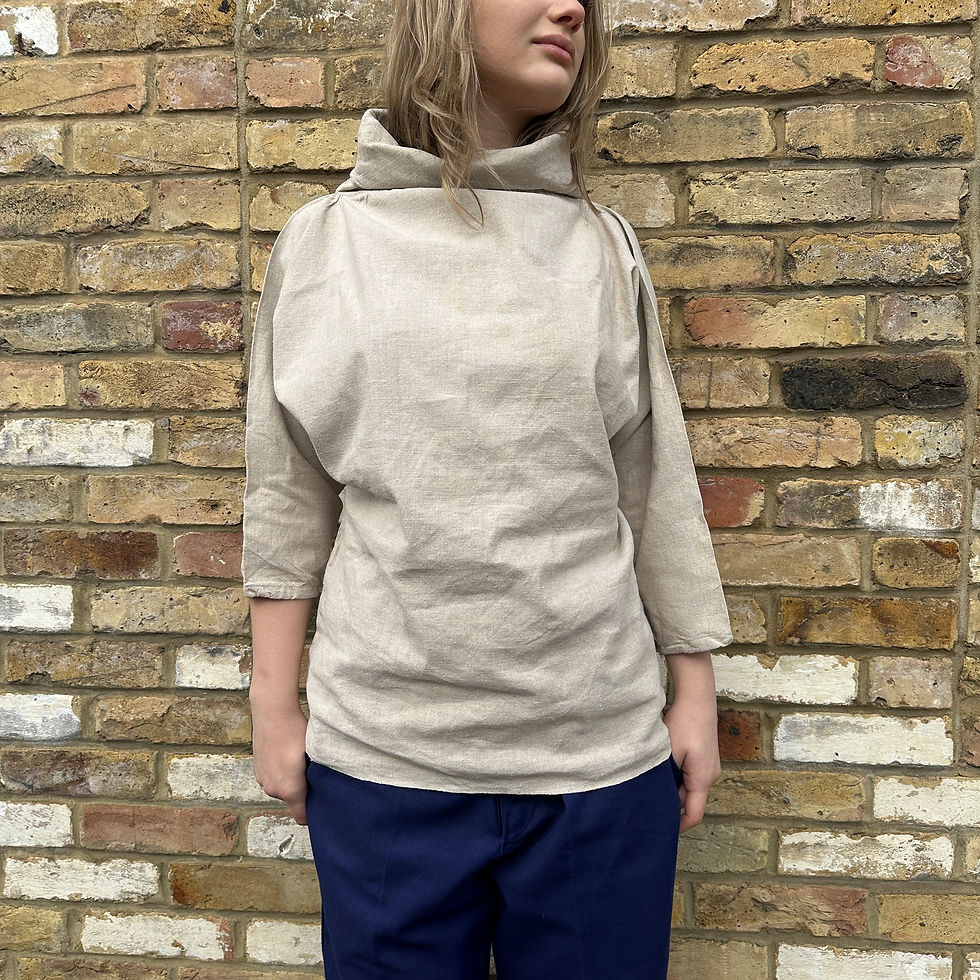 Thumbnail: XS Batwing Linen Smock Tunic