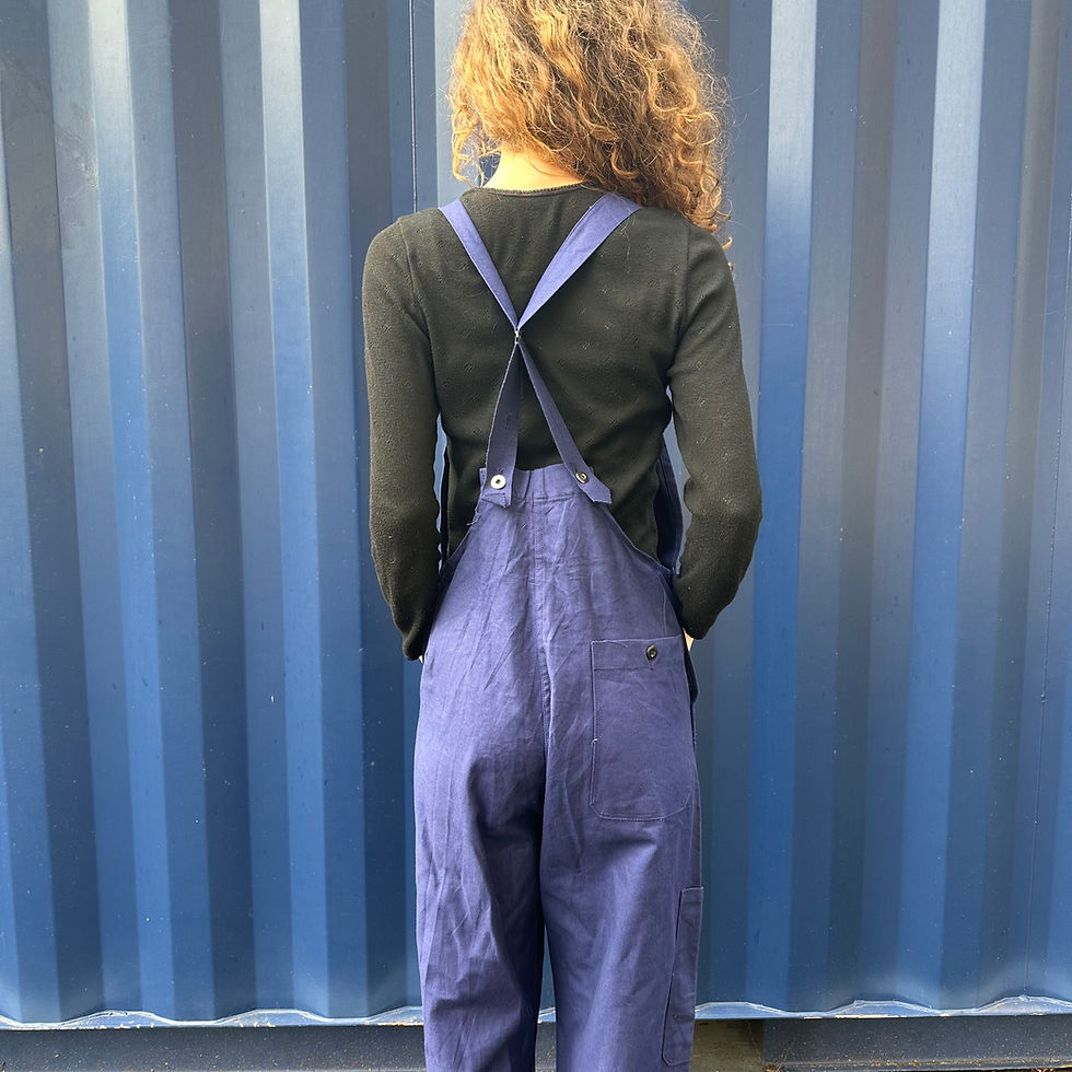 Thumbnail: Classic Dark Blue Dungarees S/M