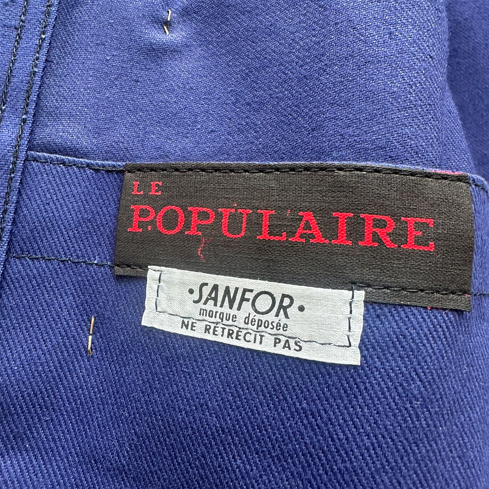 Thumbnail: Large Le Populaire 1950s Dark Blue Chore Jacket