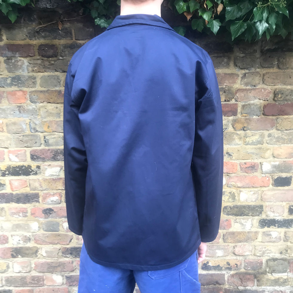 Thumbnail: Blazer Style Collar Dark Blue Jacket - M / XL / XXL