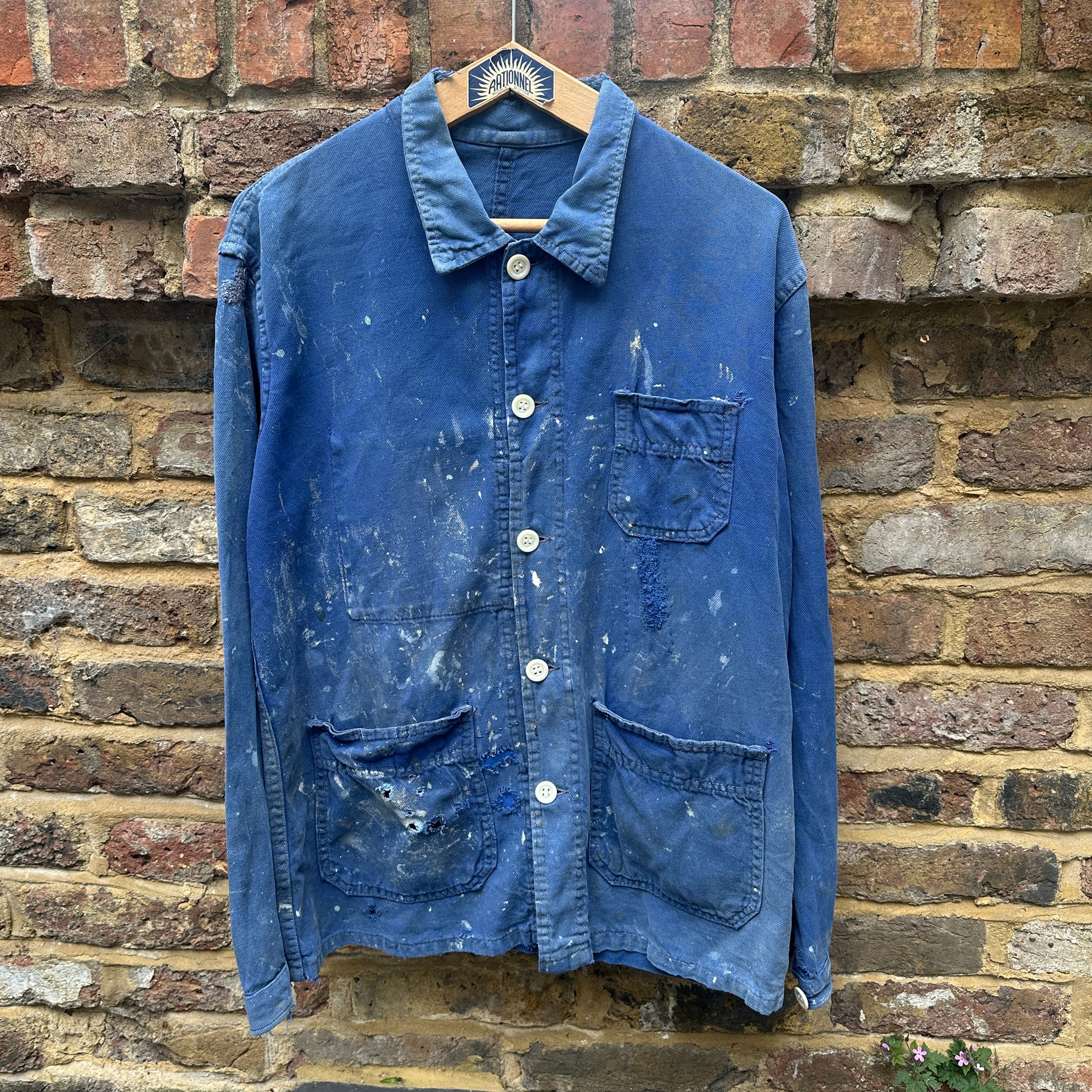 M/L Paint Splattered Distressed Jacket