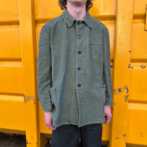 Grey/Khaki Moleskine Jacket M/L | frenchworkwear