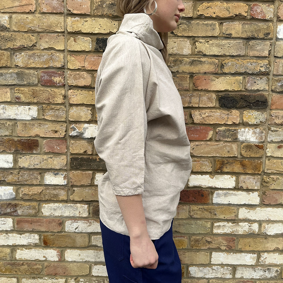 Thumbnail: XS Batwing Linen Smock Tunic