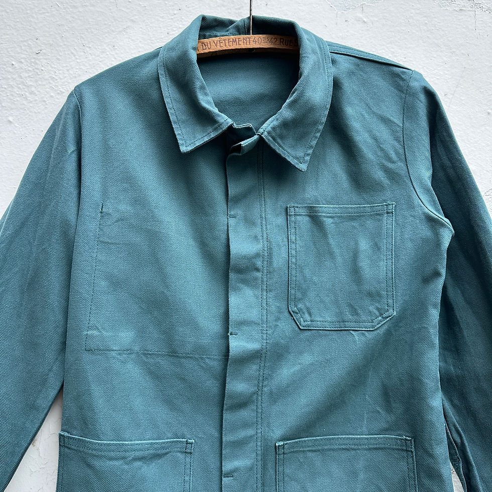Thumbnail: XXS Green Chore Jacket Concealed Buttons
