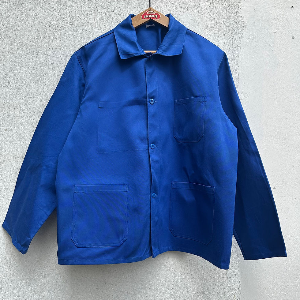 90s French ヴィンテージWork Atelier LOGO Coat Yellow Logo Atelier Coat - S/M | frenchworkwear