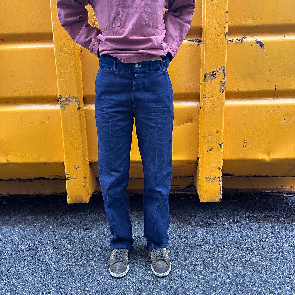 Thumbnail: Denim Style Chore Trousers 29W 32.5L