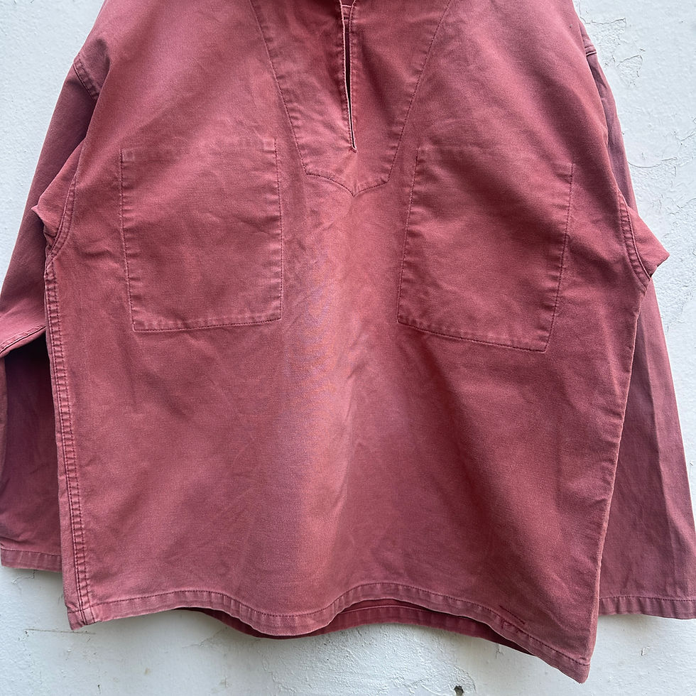 Thumbnail: Large Faded Dusty Pink Le Glazik Smock