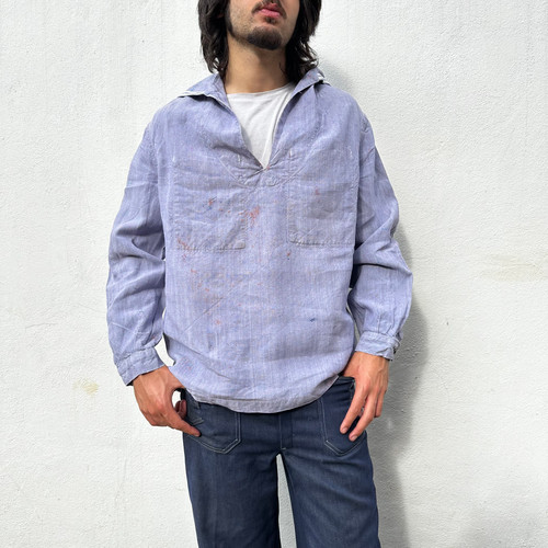 Linen French Navy Sailor Smock M/L | frenchworkwear