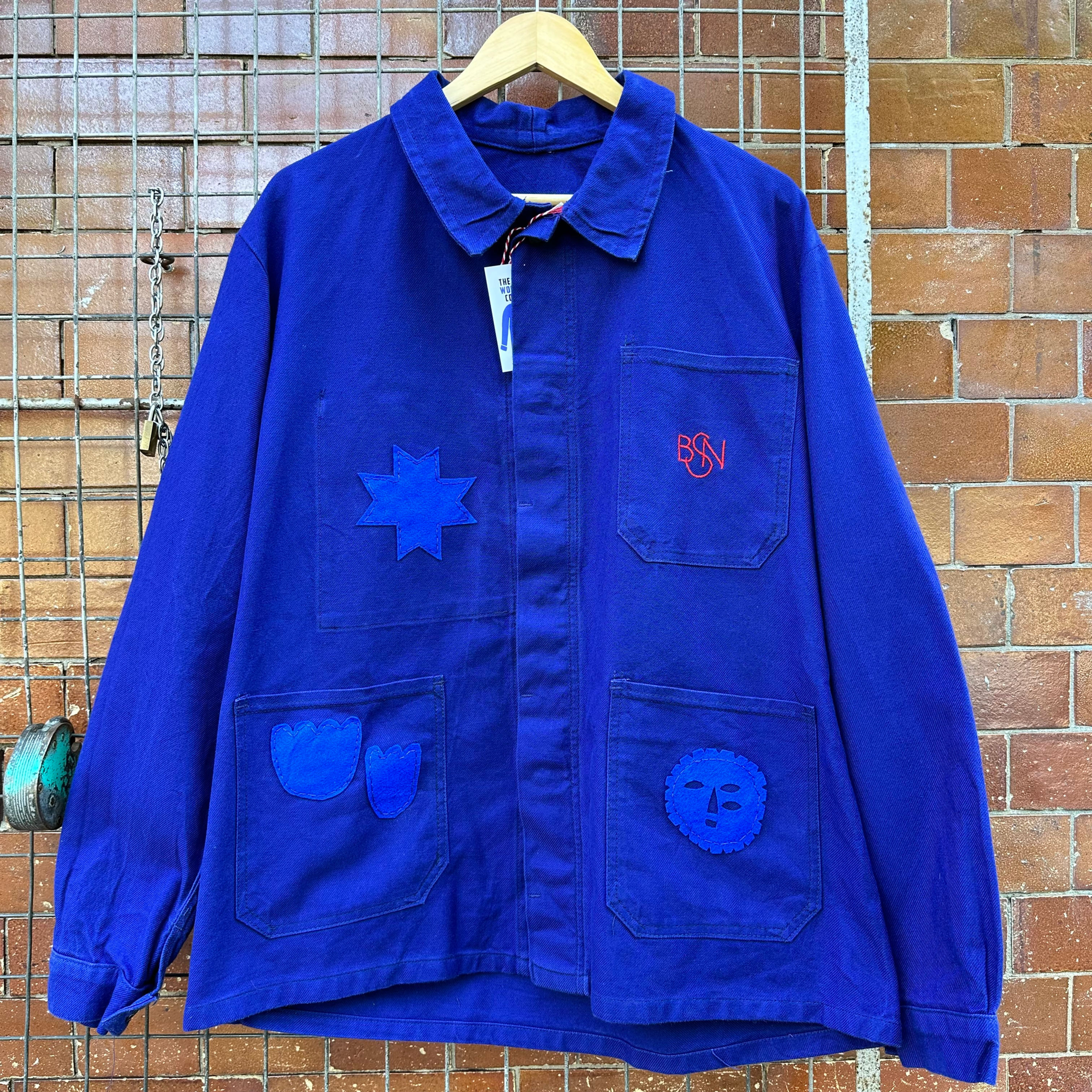 Felt Patches Dark Blue Jacket by Stewart Easton M/L