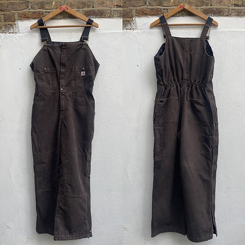Brown Carhartt Womens Dungarees 34 x 31 | frenchworkwear