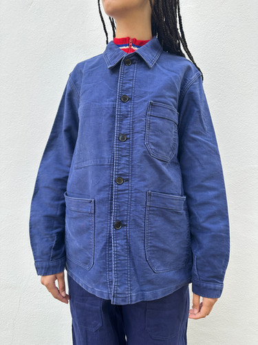 Small Dark Blue Moleskine Jacket Vulcain | frenchworkwear
