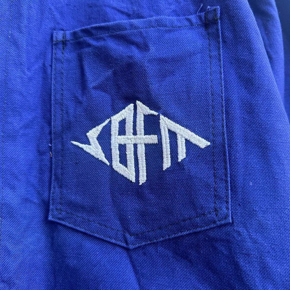 Thumbnail: Medium Dark Blue Chore Jacket Embroidered Logo