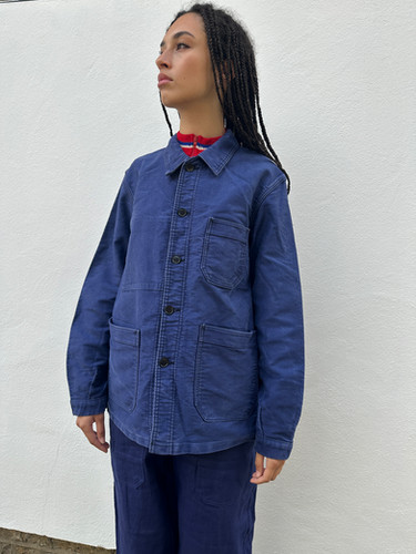 Small Dark Blue Moleskine Jacket Vulcain | frenchworkwear