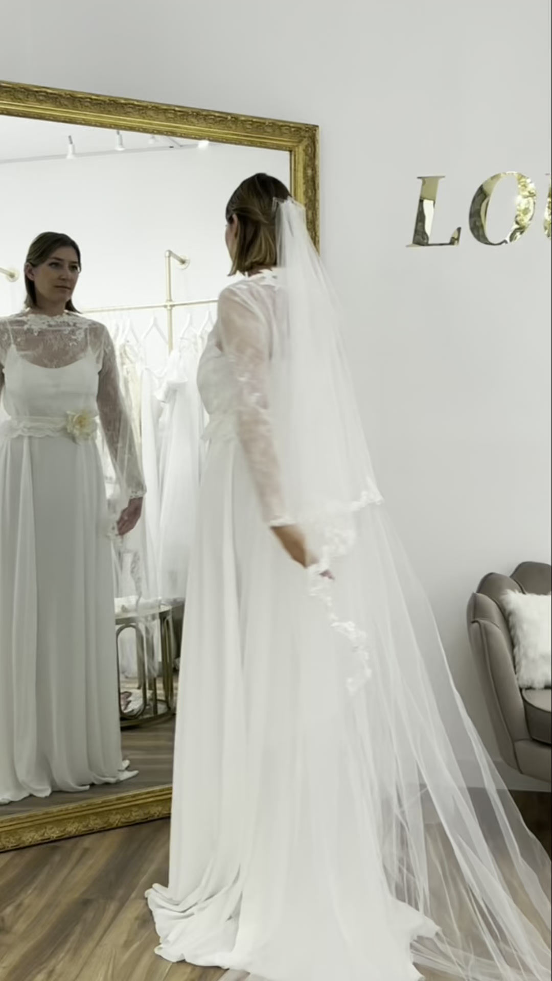 Voile de mariée en tulle avec fleurs 3D et perles – Voile de mariage 2 mètres