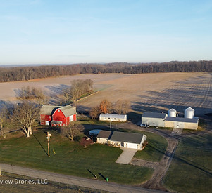 Aerial image of farm