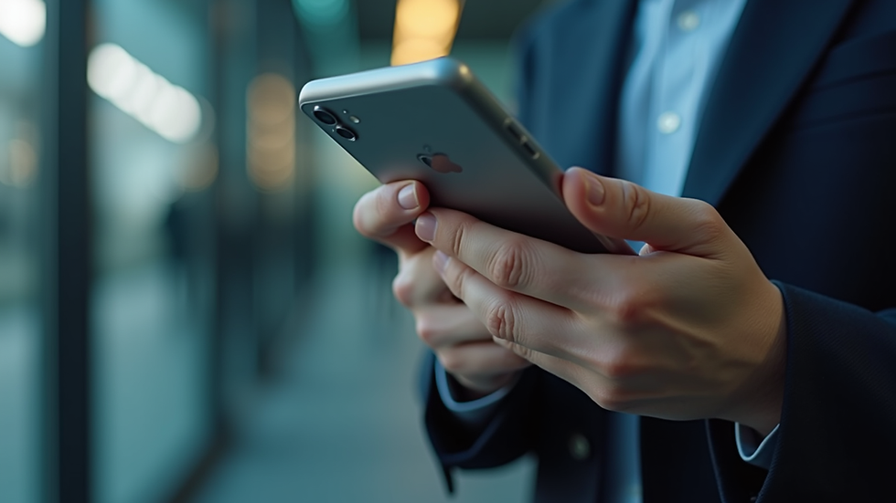 Close-up view of a smartphone being used for mobile access control