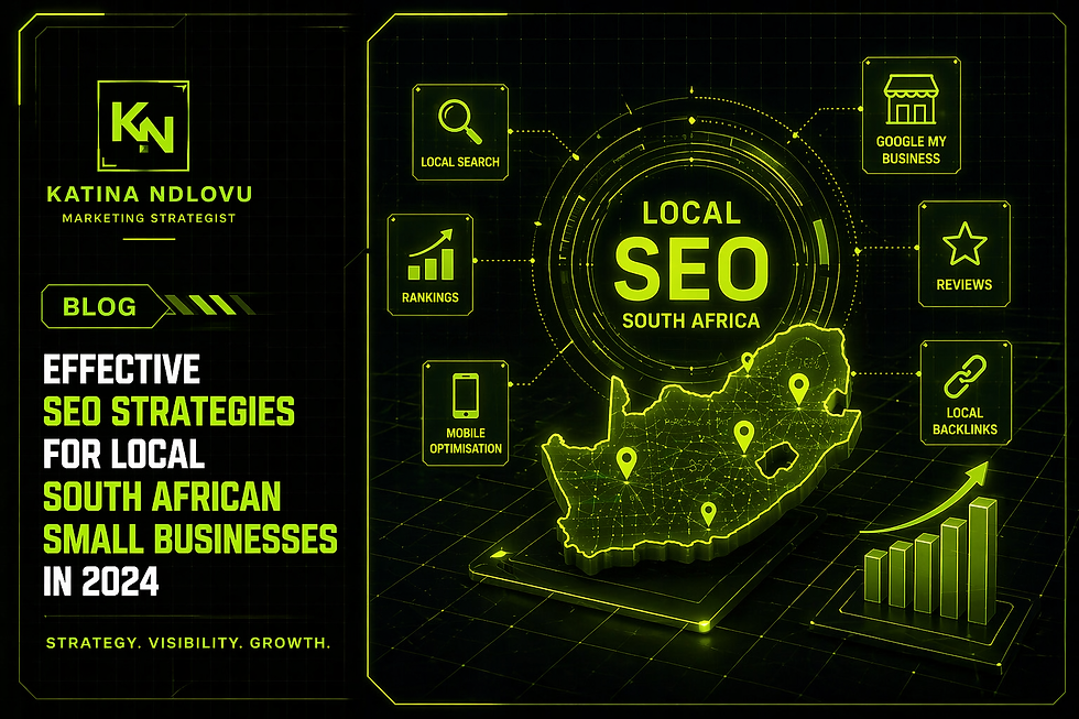 Small business owner in South Africa optimising website for local SEO and search rankings
