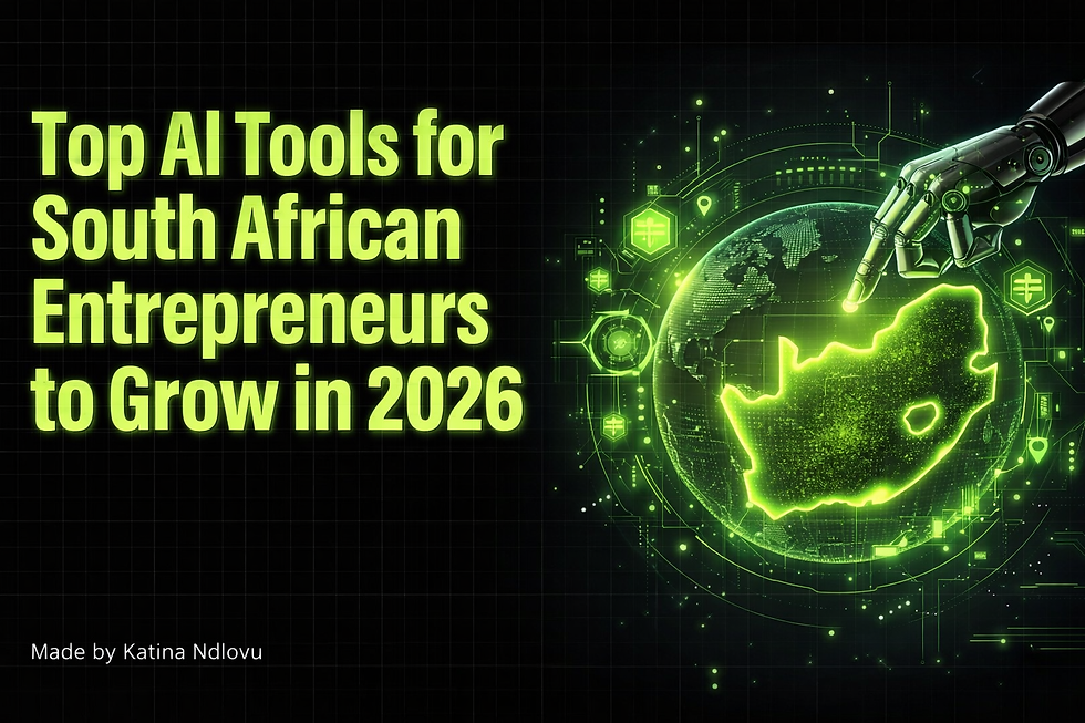 Entrepreneur in South Africa using AI tools for marketing and business growth