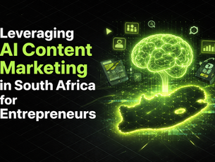 South African entrepreneur using AI tools for content marketing and SEO optimisation