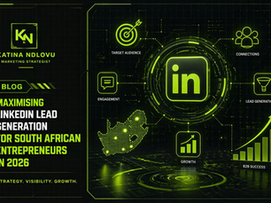 South African entrepreneur using LinkedIn for B2B lead generation on a laptop