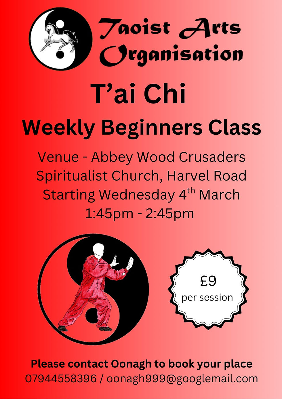 Wednesday Afternoon T'ai Chi class