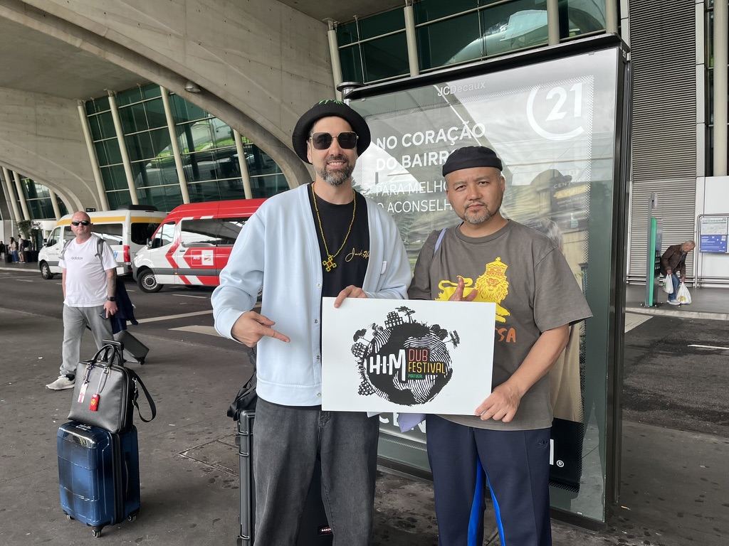 Arriving for HIM Dub Festival in Portugal