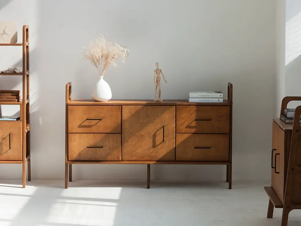 Thumbnail: Mid Century Modern Sideboard: Baltic Birch Media Console