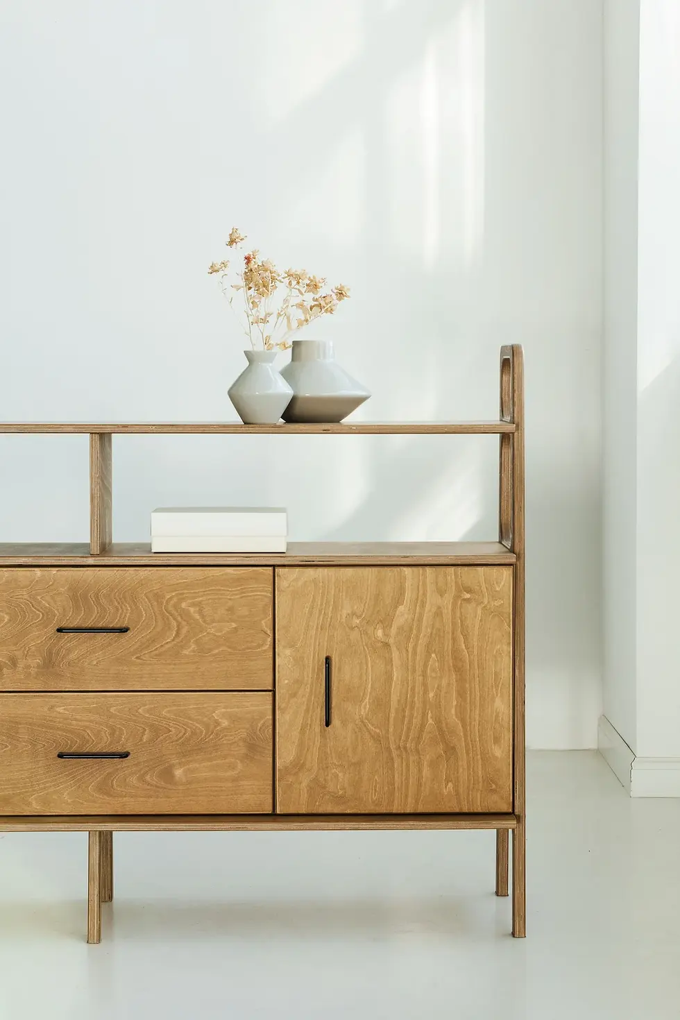 Thumbnail: Minimalist Plywood Sideboard: Mid Century Modern Media Console