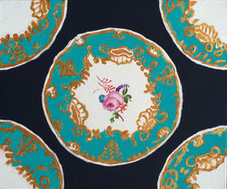 Green Rockingham  Saucer