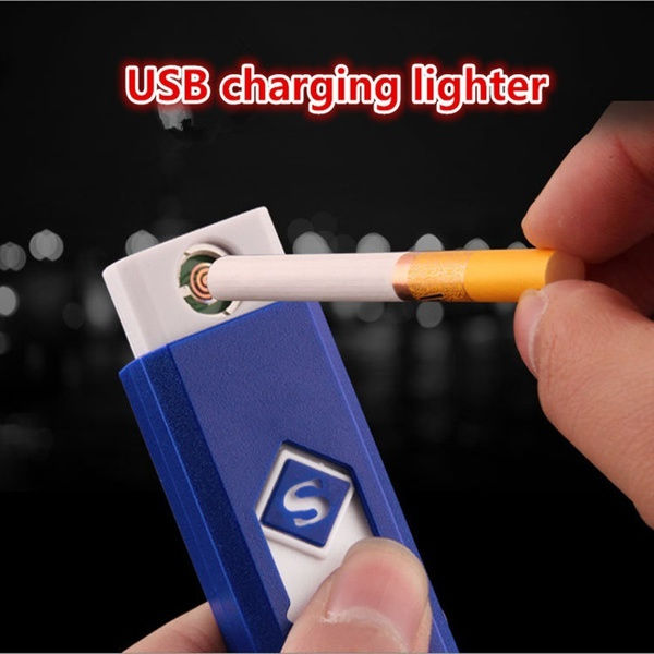 Thumbnail: USB Rechargeable Flameless Electronic No Gas Lighter